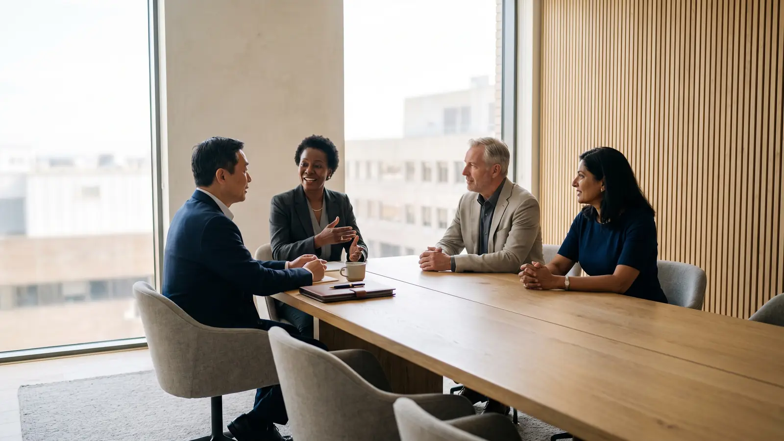 Senior leaders reviewing the numbers in a calm Tokyo boardroom